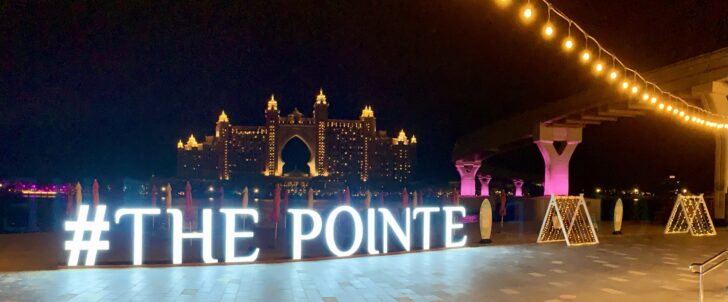 The Pointe Dubaj - hotel Atlantis v noci