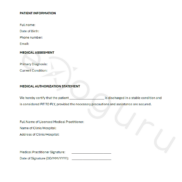 Šablona vzoru Fit to Fly potvrzení